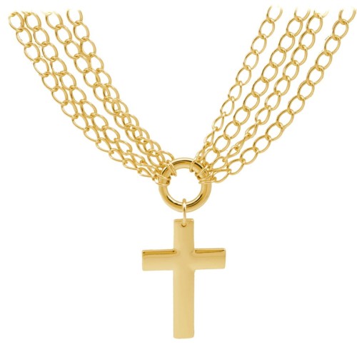 C1-C15/ROZ/23AU Łańcuch z krzyżem z kolekcji Heavenly (C15/ROZ/23AU)